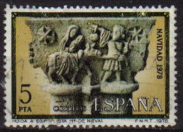 ESPAÑA 1978 2491 Sello Navidad Huida a Egipto usado Espana Spain Espagne Spagna Spanje Spanien 